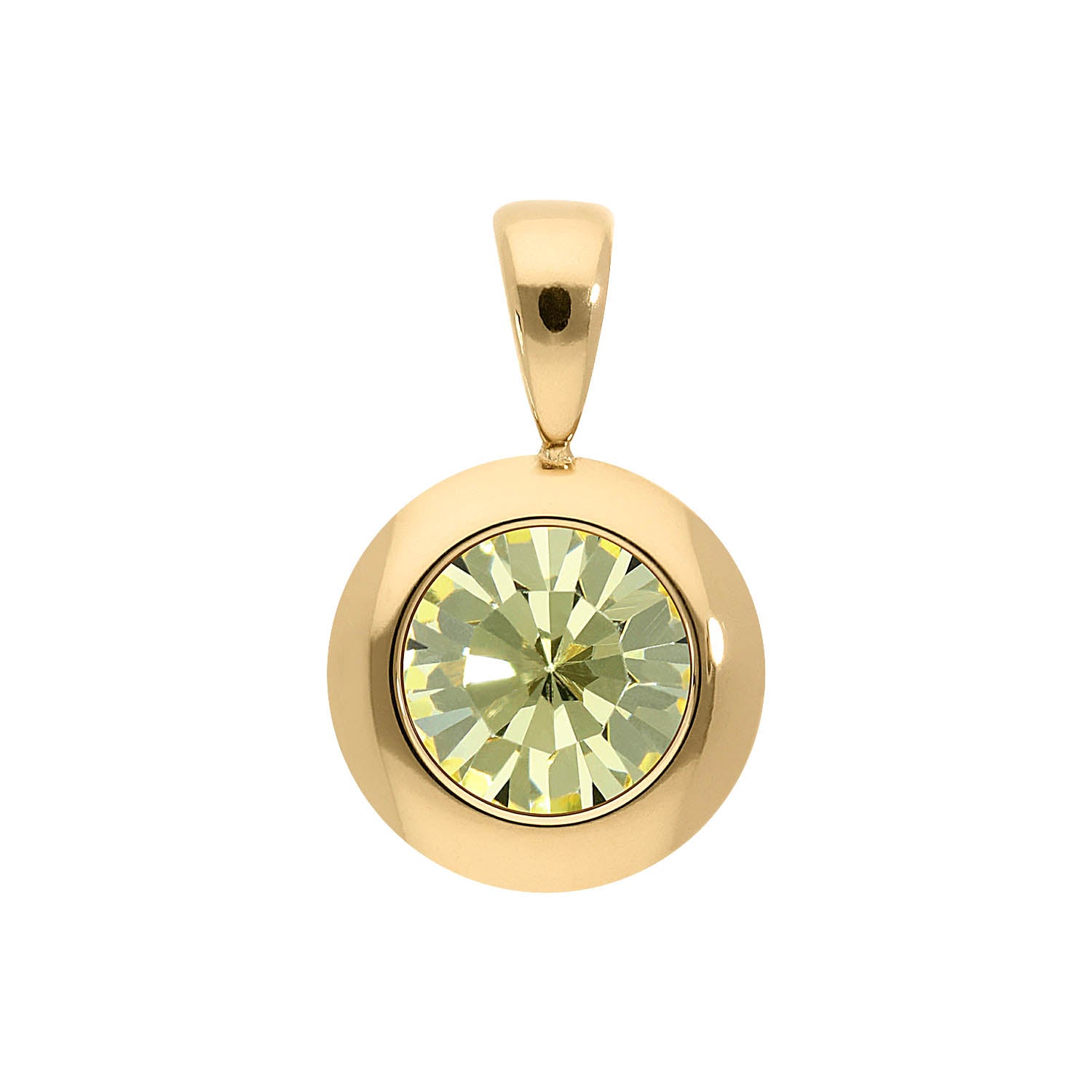 Tondo Pendant 0.51" - Gold Jonquil