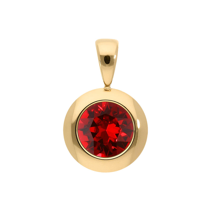 Tondo Pendant 0.51" - Gold scarlet
