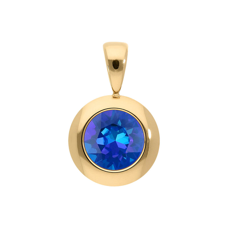 Tondo Pendant 0.51" - Gold royal blue delite