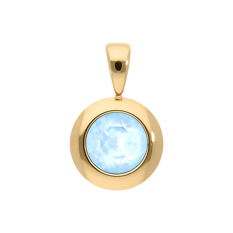 Tondo Pendant 0.51" - Gold crystal sky ignite