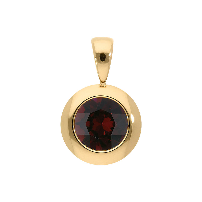 Tondo Pendant 0.51" - Gold Burgundy