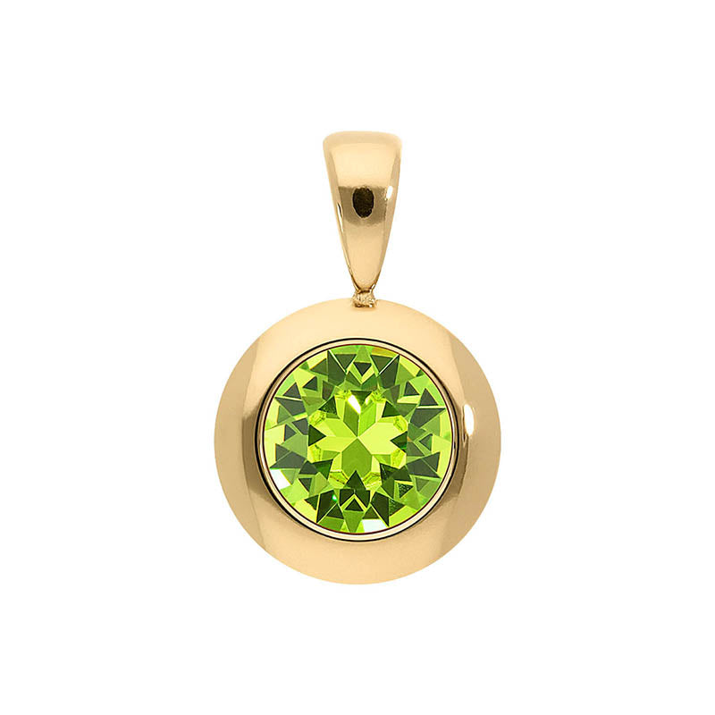 Tondo Pendant 0.51" - Gold Citrus Green