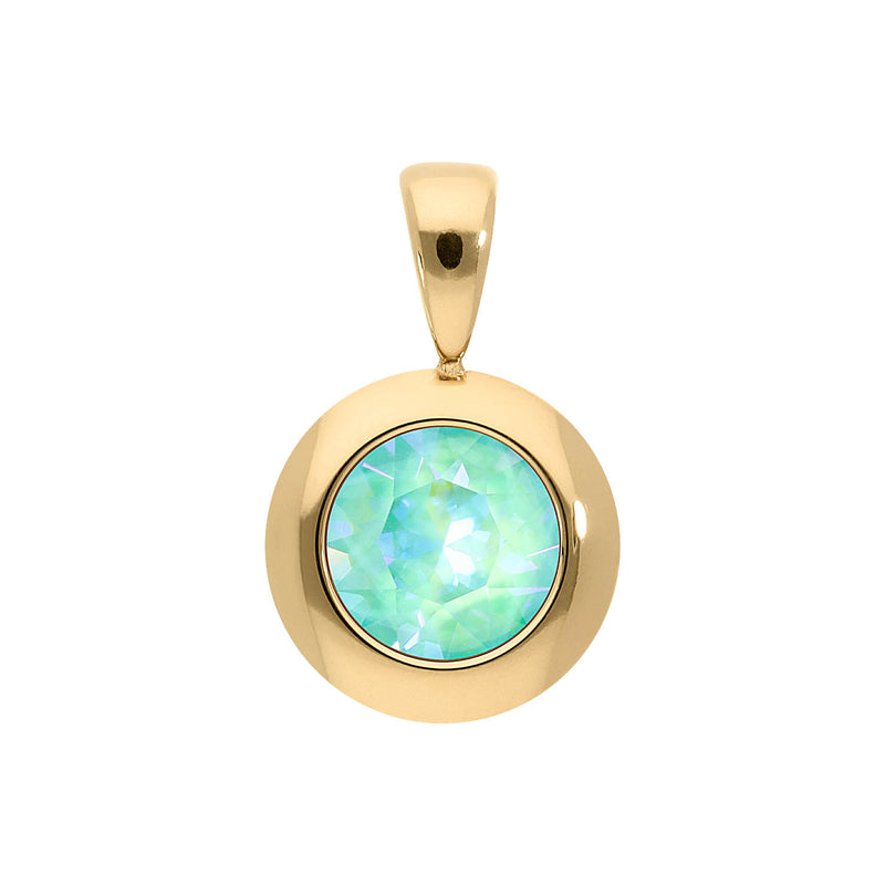 Tondo Pendant 0.51" - Gold silky sage delite