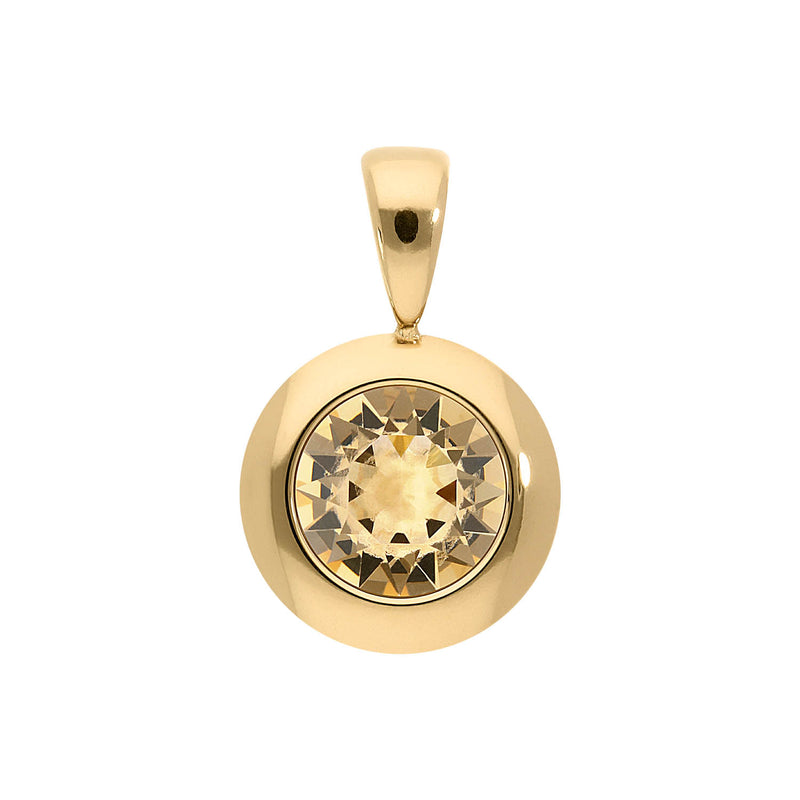 Tondo Pendant 0.51" - Gold light colorado topaz ignite