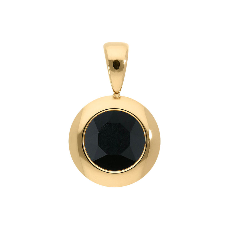 Tondo Pendant 0.51" - Gold jet