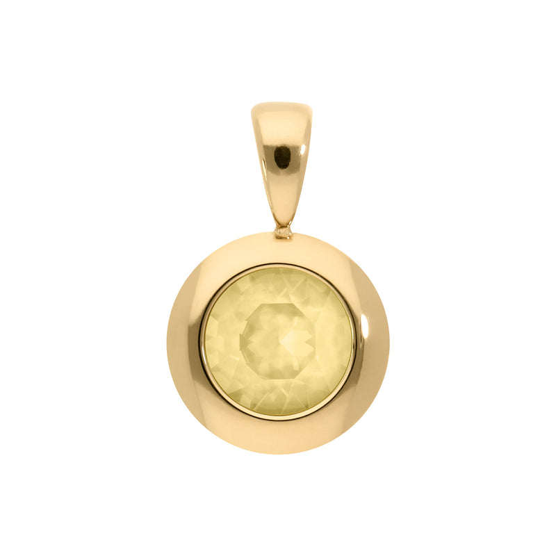 Tondo Pendant 0.51" - Gold Recreated Dark Jonquil