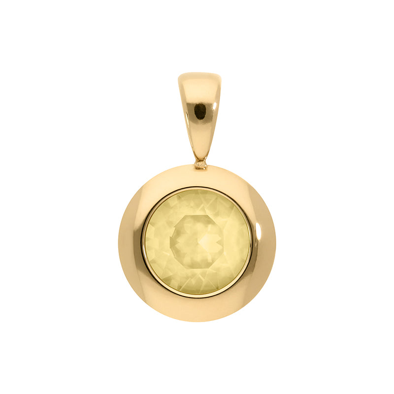 Tondo Pendant 0.51" - Gold Recreated Dark Jonquil