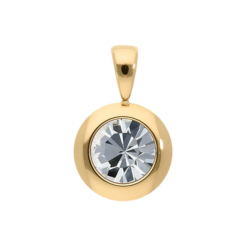 Tondo Pendant 0.51" - Gold crystal