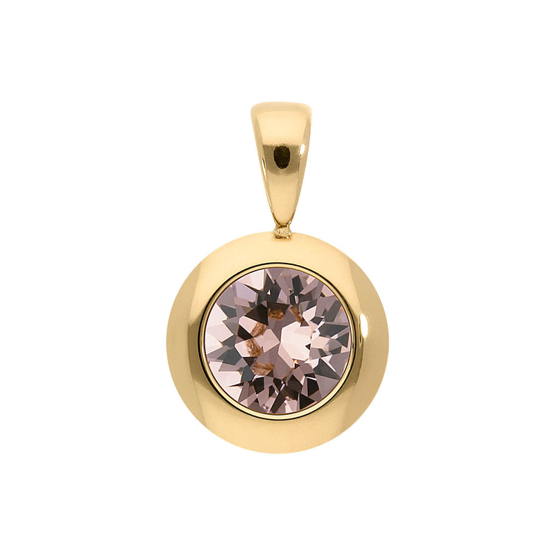 Tondo Pendant 0.51" - Gold vintage rose