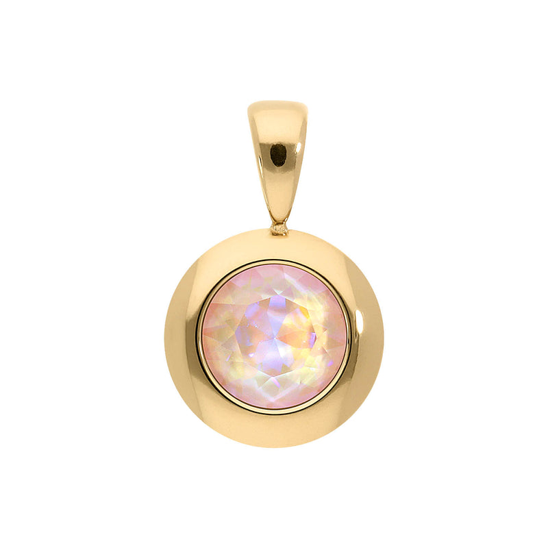 Tondo Pendant 0.51" - Gold dusty pink delite