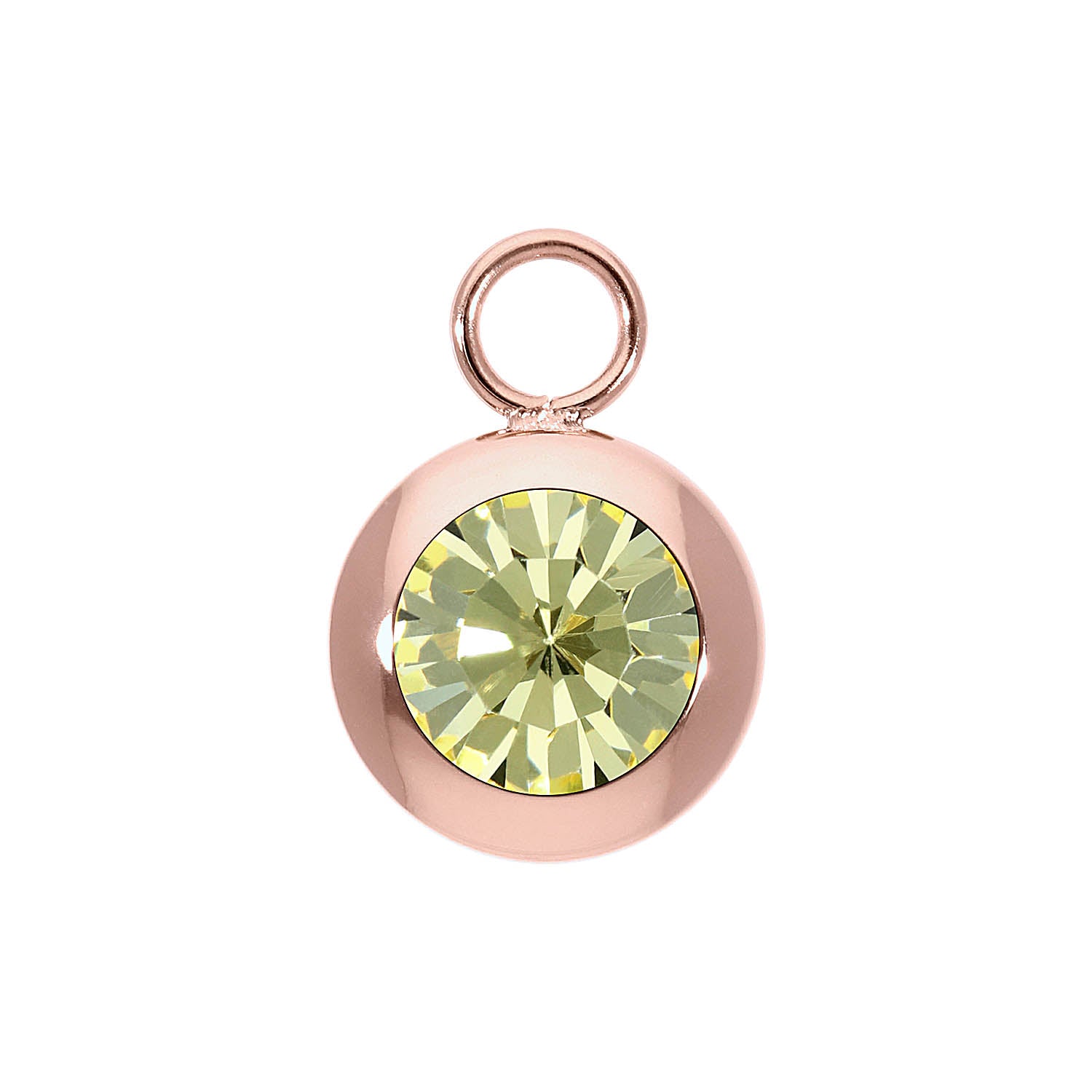 Tondo Charm 0.51" - Rose Gold Jonquil
