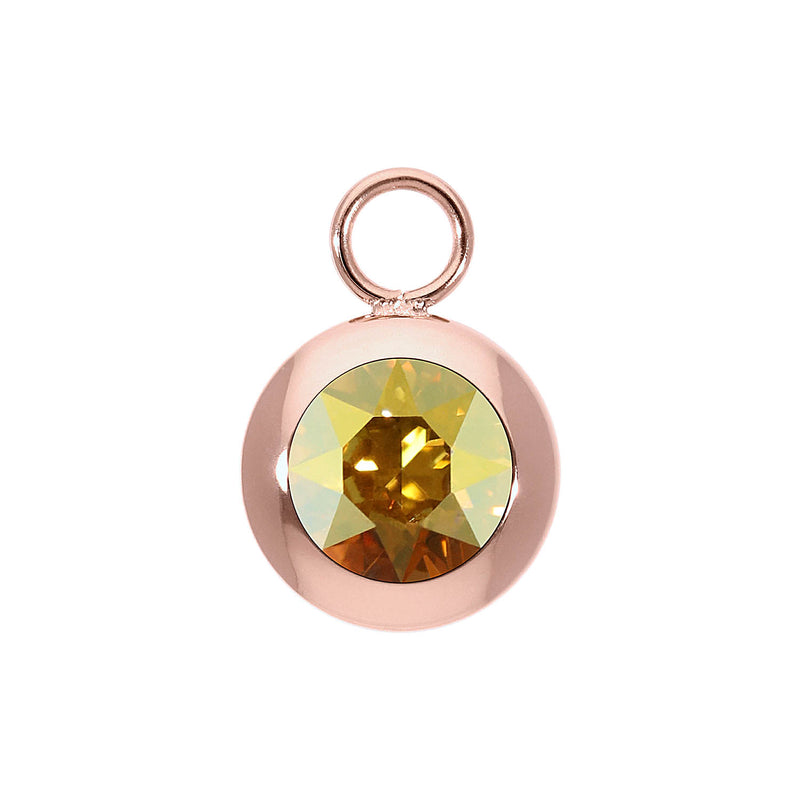 Tondo Charm 0.51" - Rose Gold metallic sunshine
