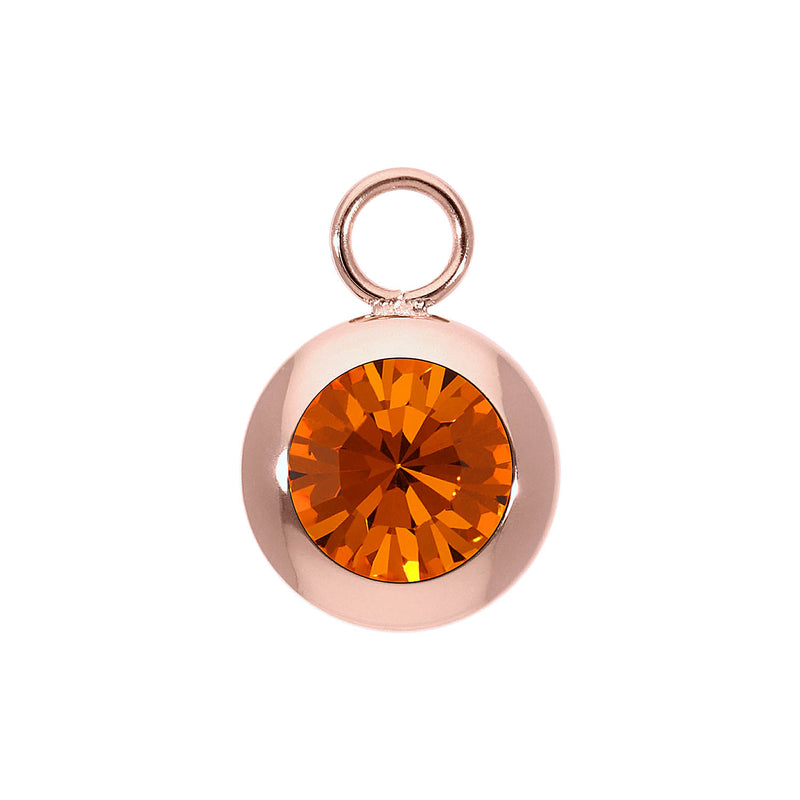 Tondo Charm 0.51" - Rose Gold sun