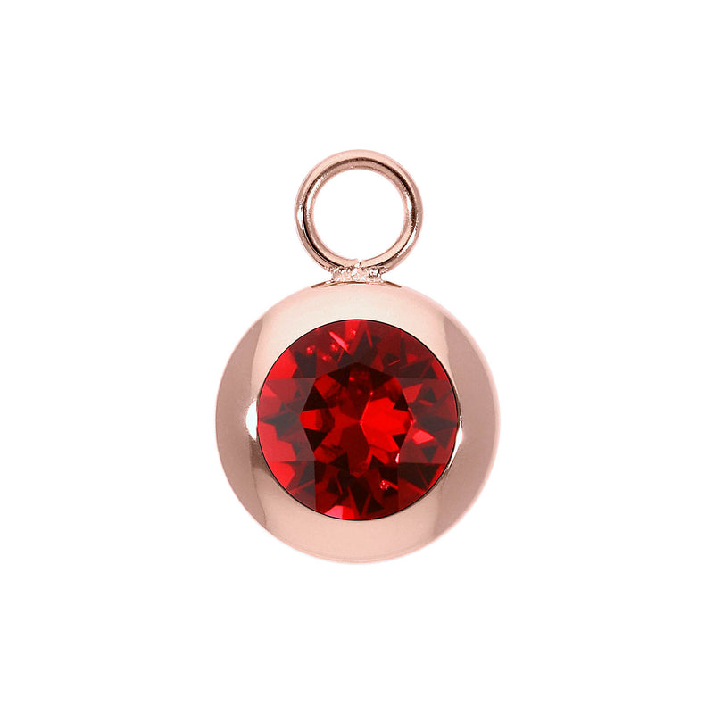 Tondo Charm 0.51" - Rose Gold scarlet