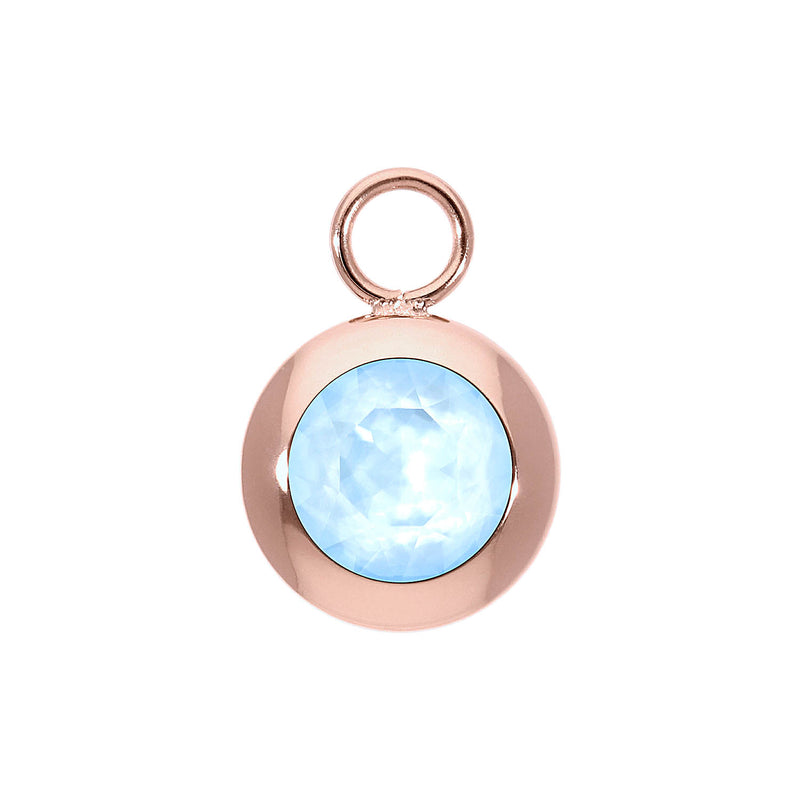 Tondo Charm 0.51" - Rose Gold crystal sky ignite