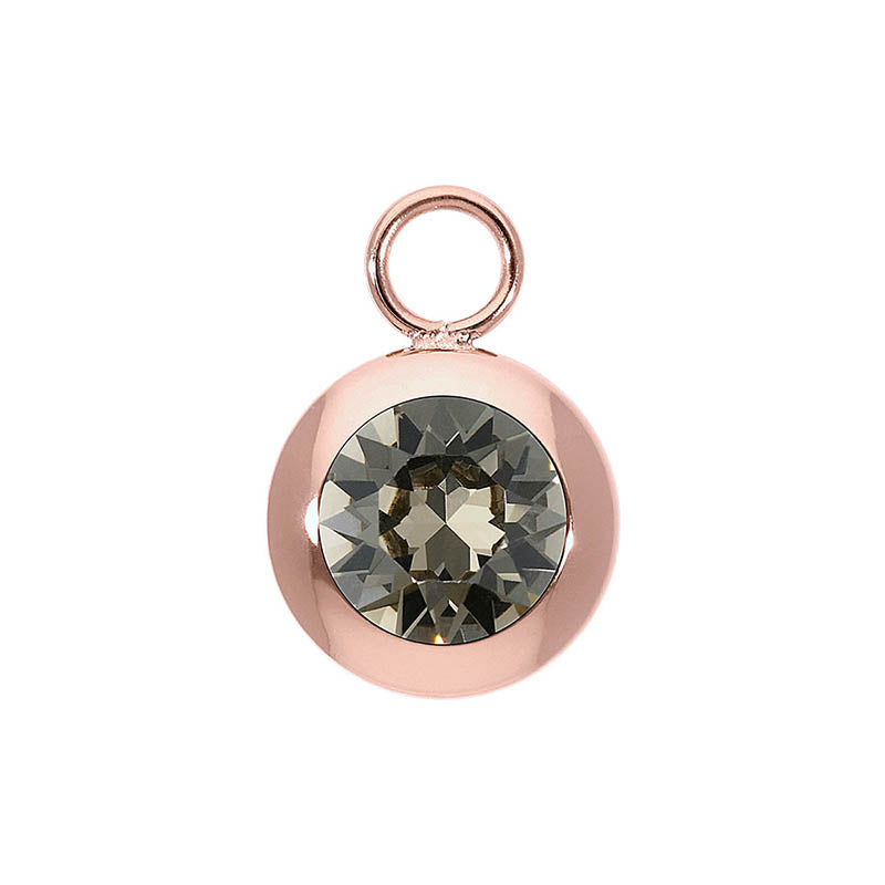 Tondo Charm 0.51" - Rose Gold Greige