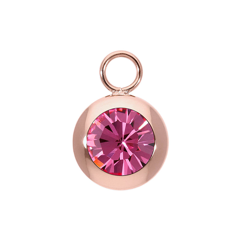Tondo Charm 0.51" - Rose Gold rose