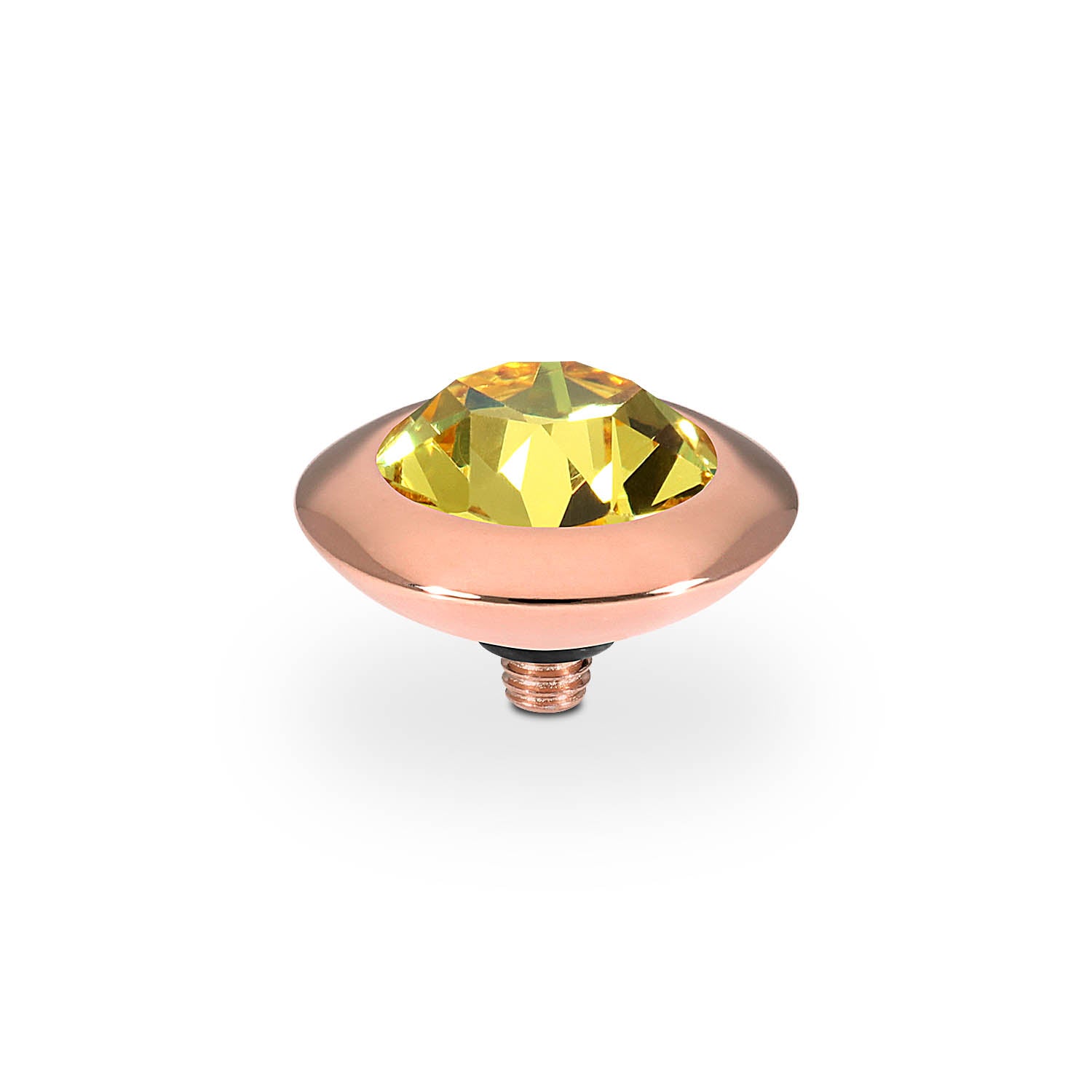 Tondo Top 0.51" - Rose Gold light topaz