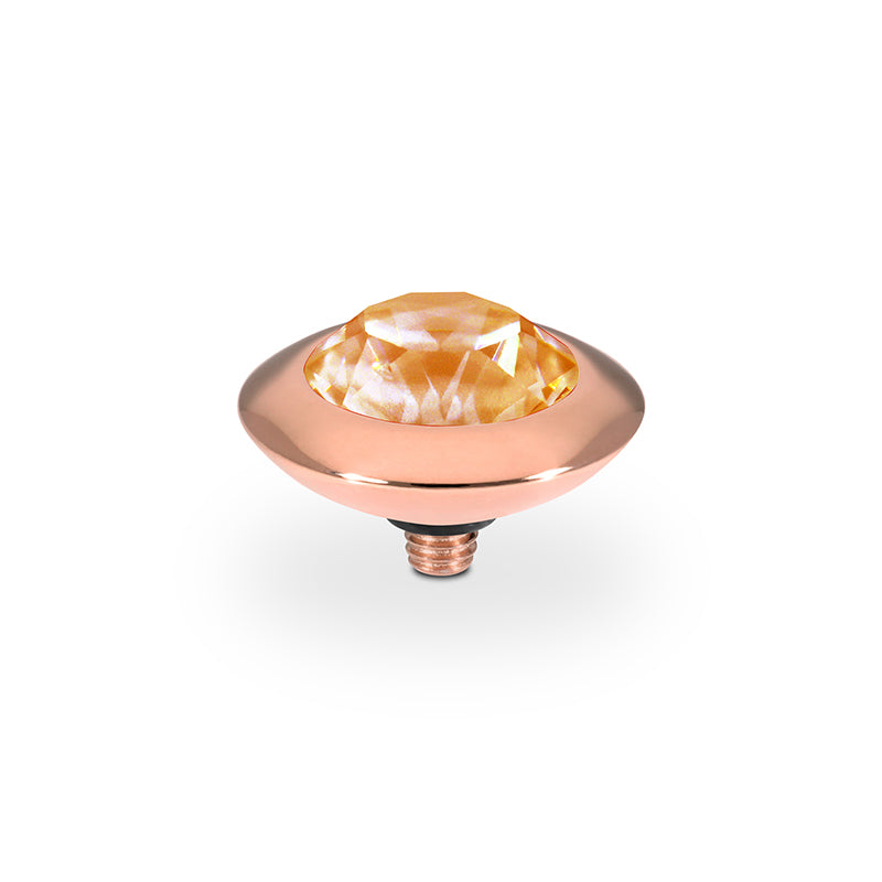Tondo Top 0.51" - Rose Gold Crystal Mango Ignite
