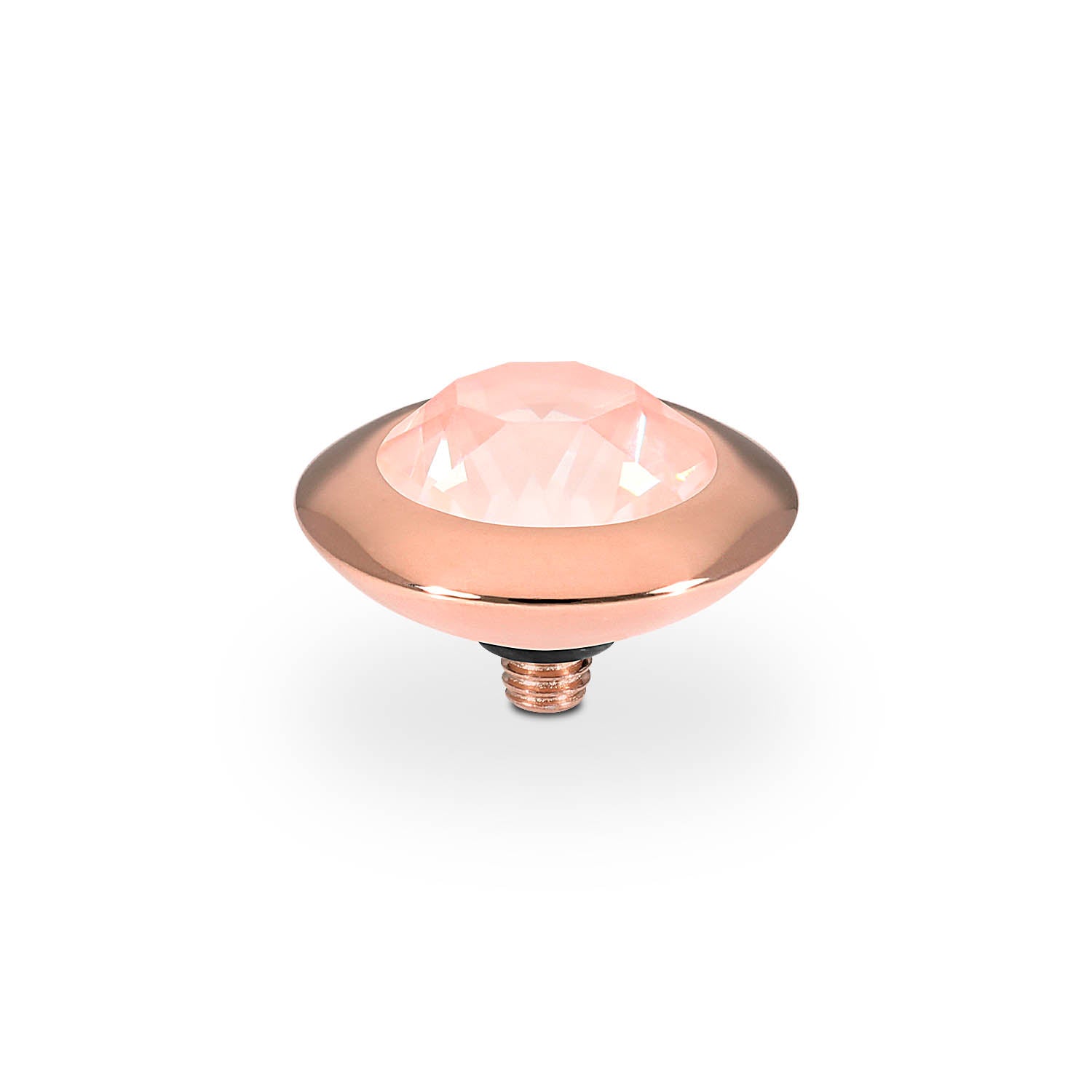 Tondo Top 0.51" - Rose Gold Crystal Flamingo Ignite
