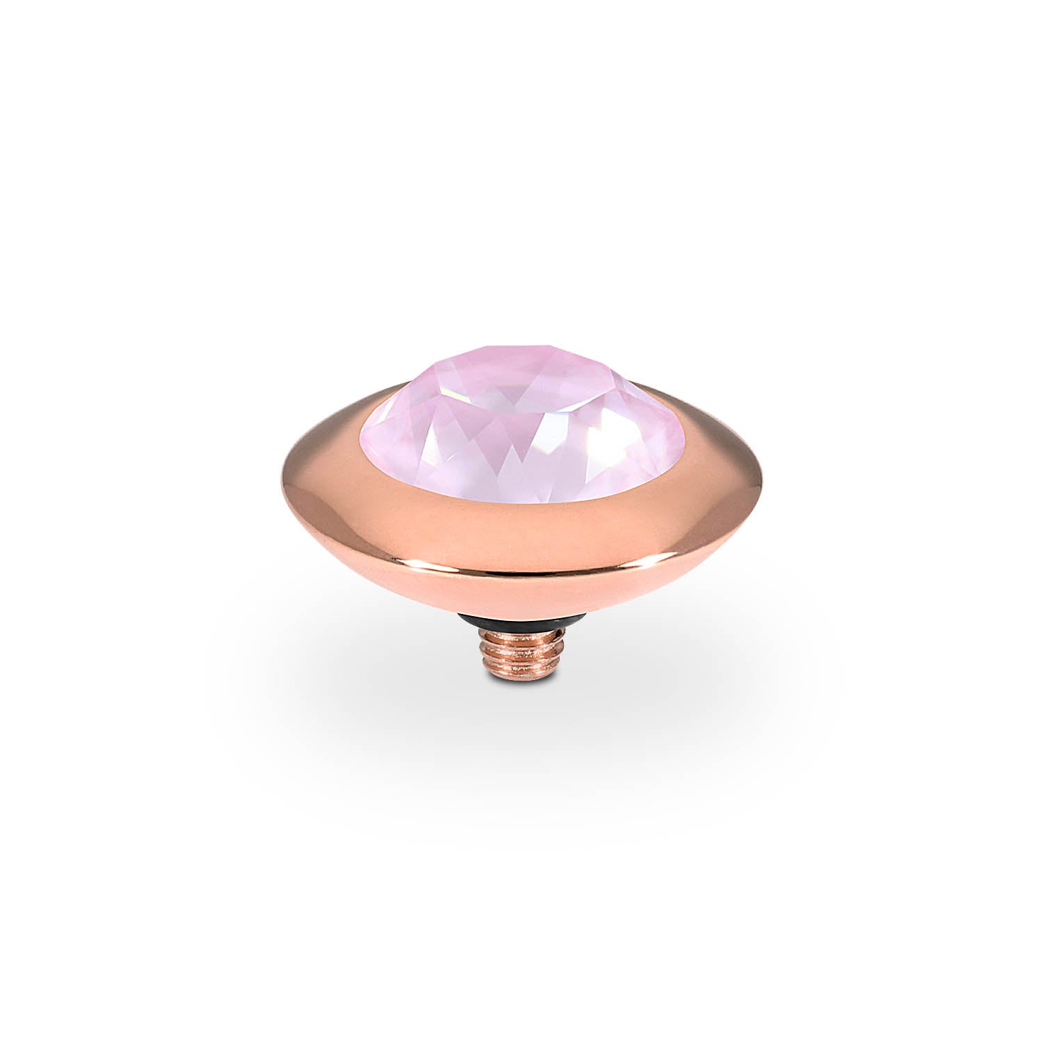 Tondo Top 0.51" - Rose Gold crystal soft rose ignite