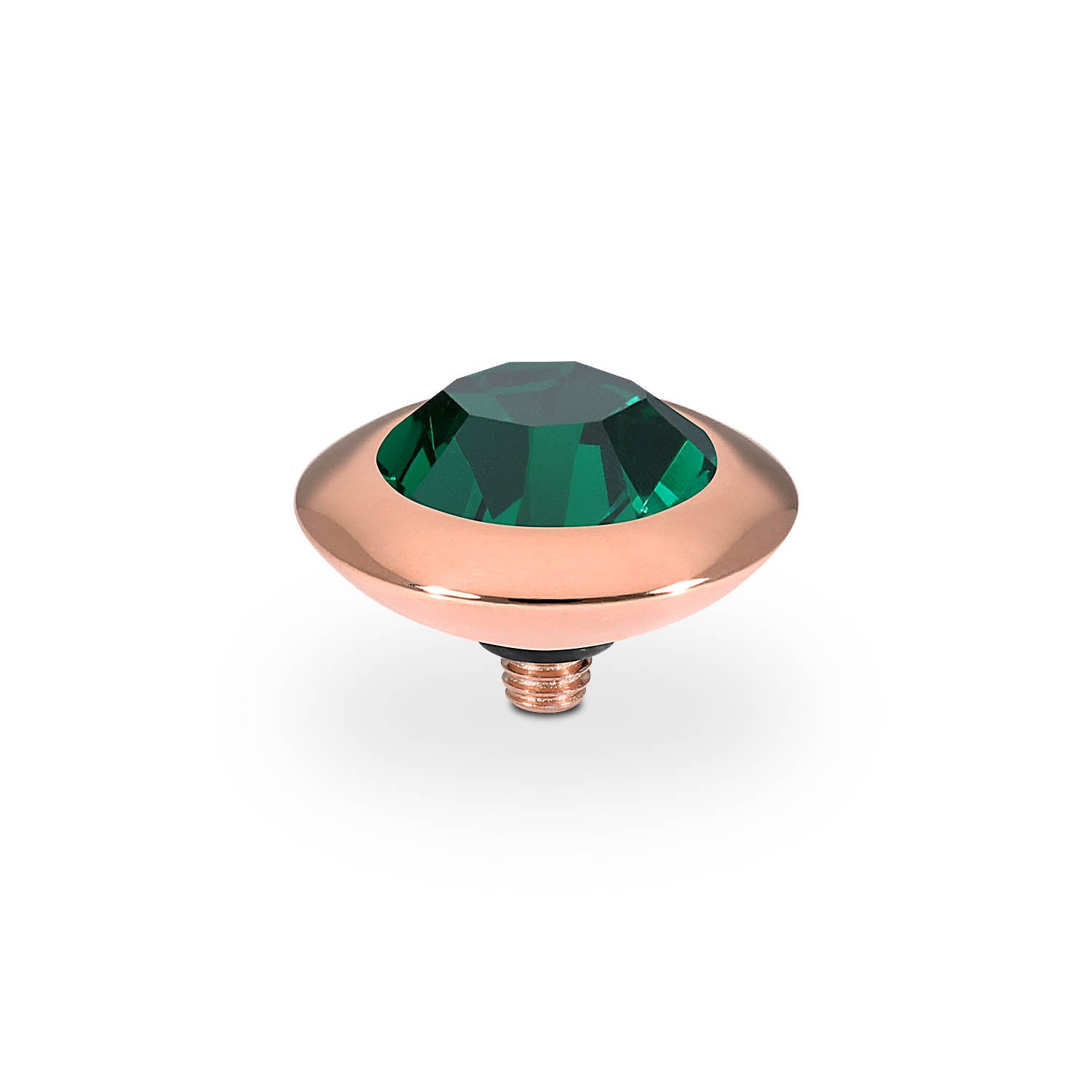 Tondo Top 0.51" - Rose Gold emerald