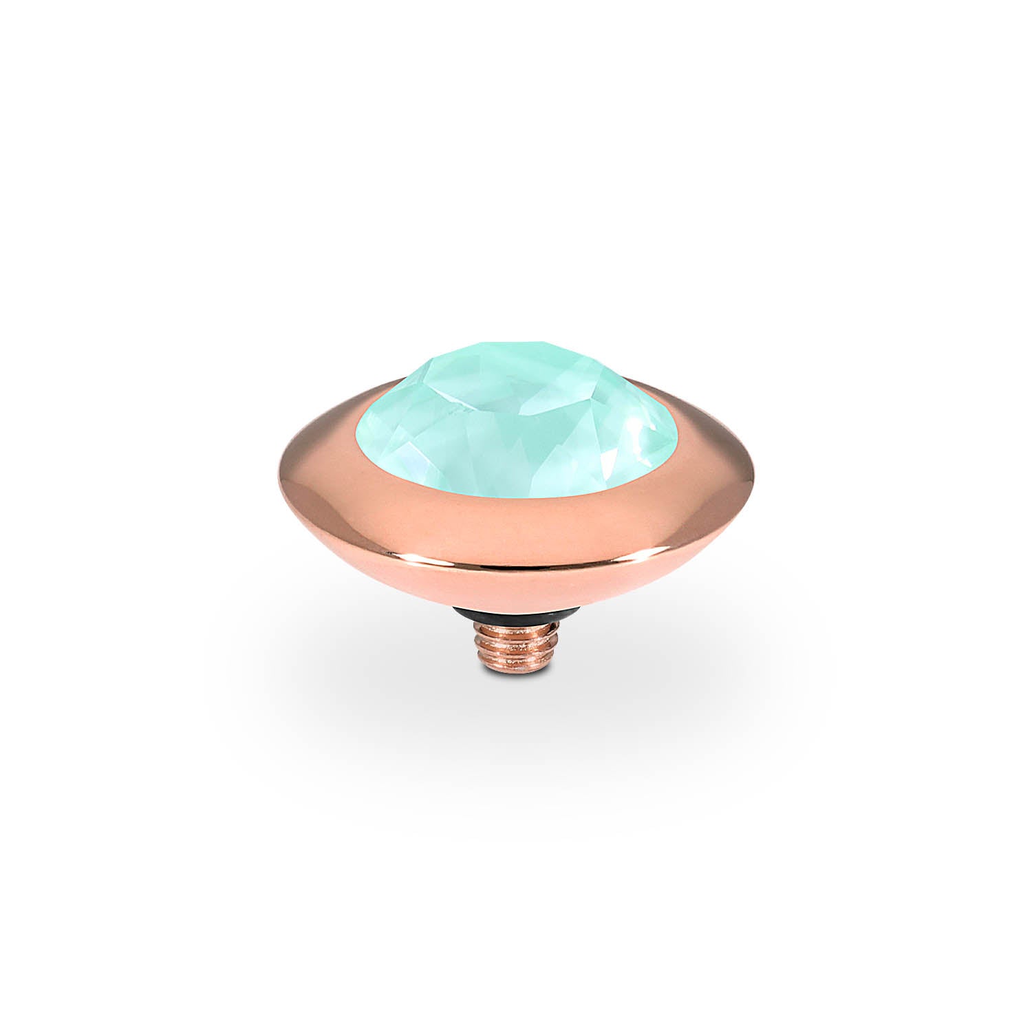 Tondo Top 0.51" - Rose Gold crystal soft mint ignite