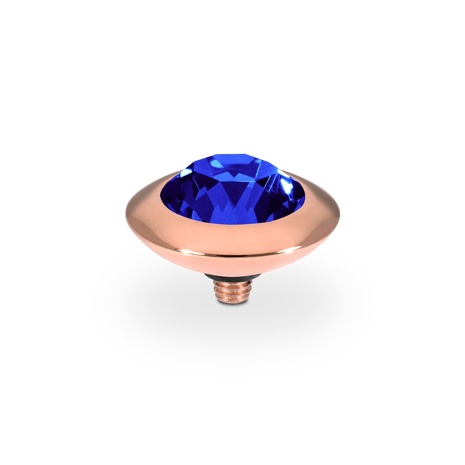 Tondo Top 0.51" - Rose Gold ReCreated Dark Sapphire