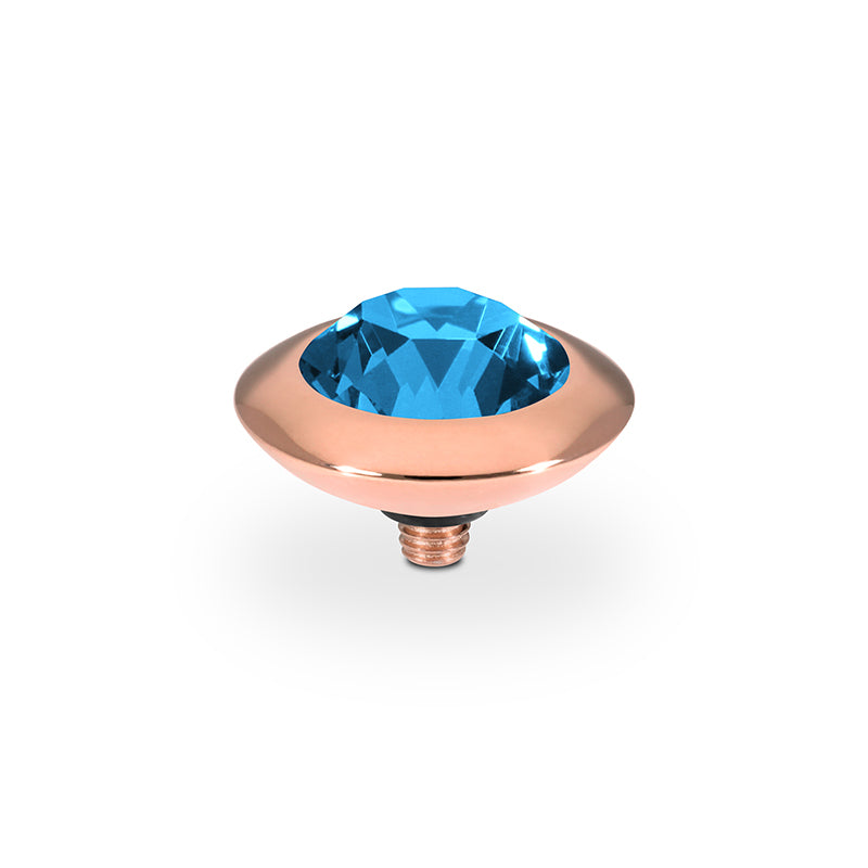 Tondo Top 0.51" - Rose Gold Denim Blue