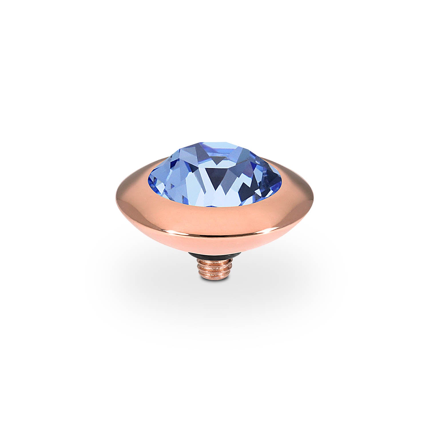 Tondo Top 0.51" - Rose Gold light sapphire