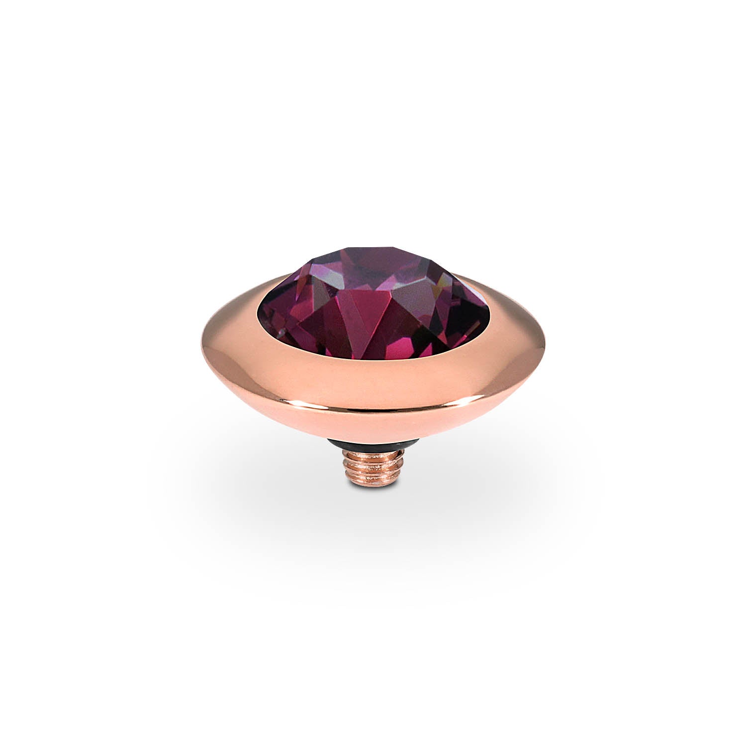 Tondo Top 0.51" - Rose Gold amethyst