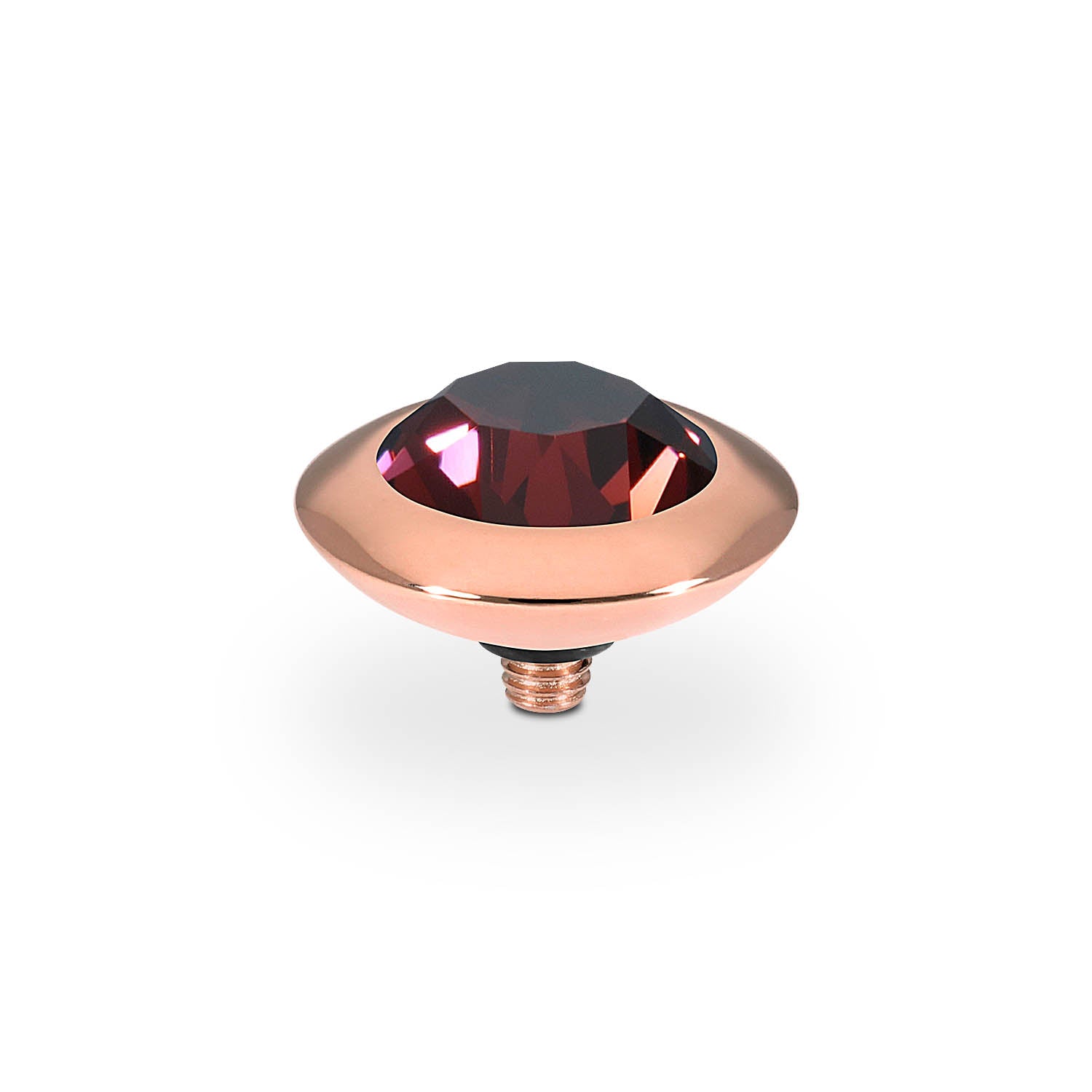 Tondo Top 0.51" - Rose Gold Burgundy