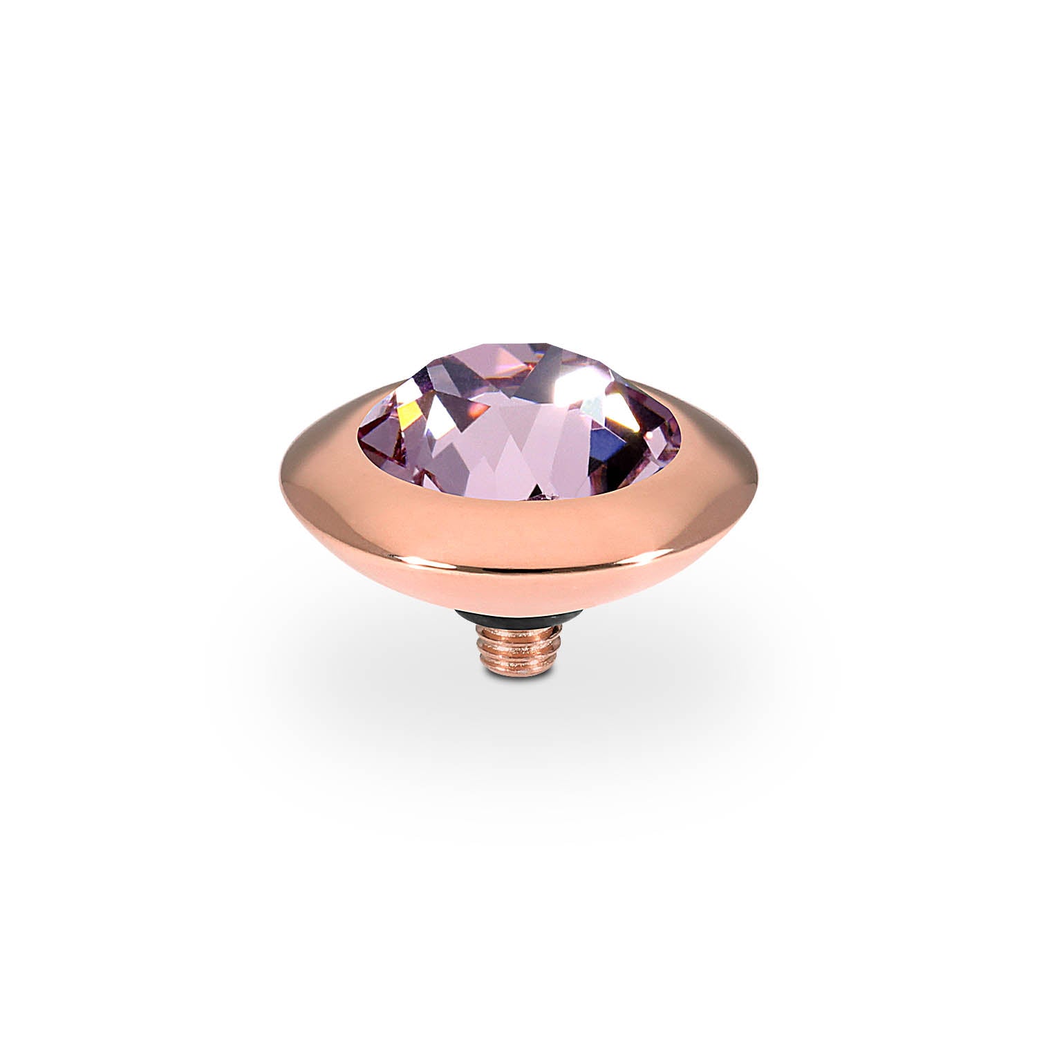 Tondo Top 0.51" - Rose Gold light amethyst