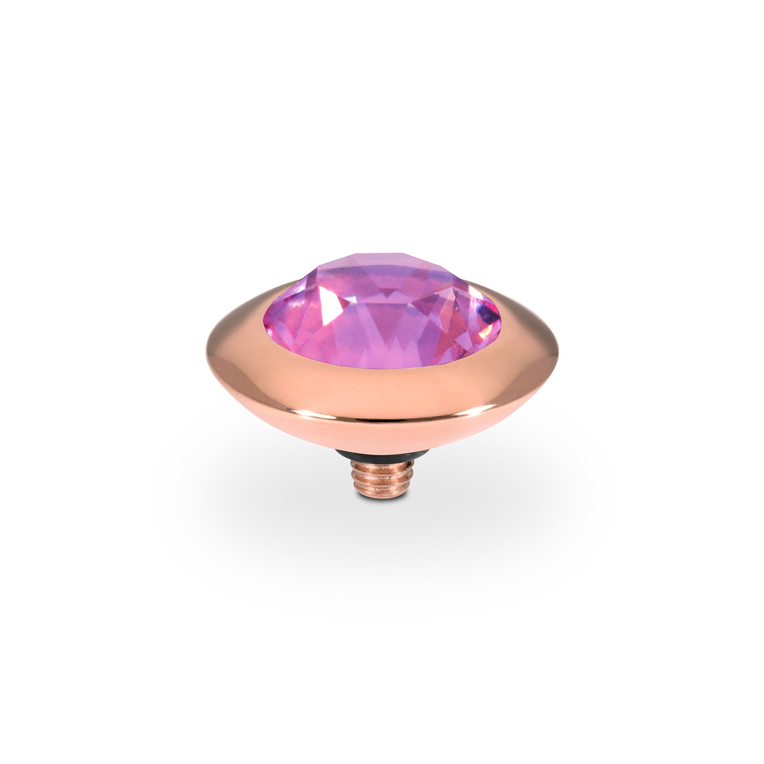 Tondo Top 0.51" - Rose Gold Crystal Orchid Ignite