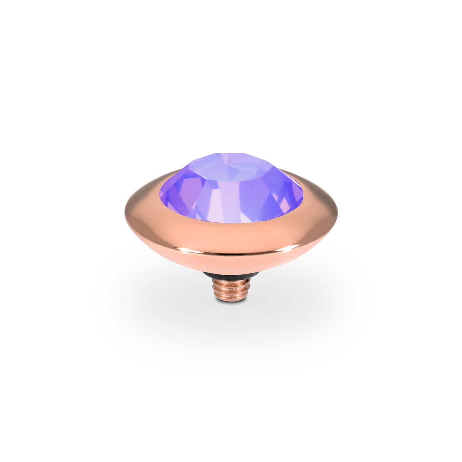 Tondo Top 0.51" - Rose Gold Crystal Purple Ignite