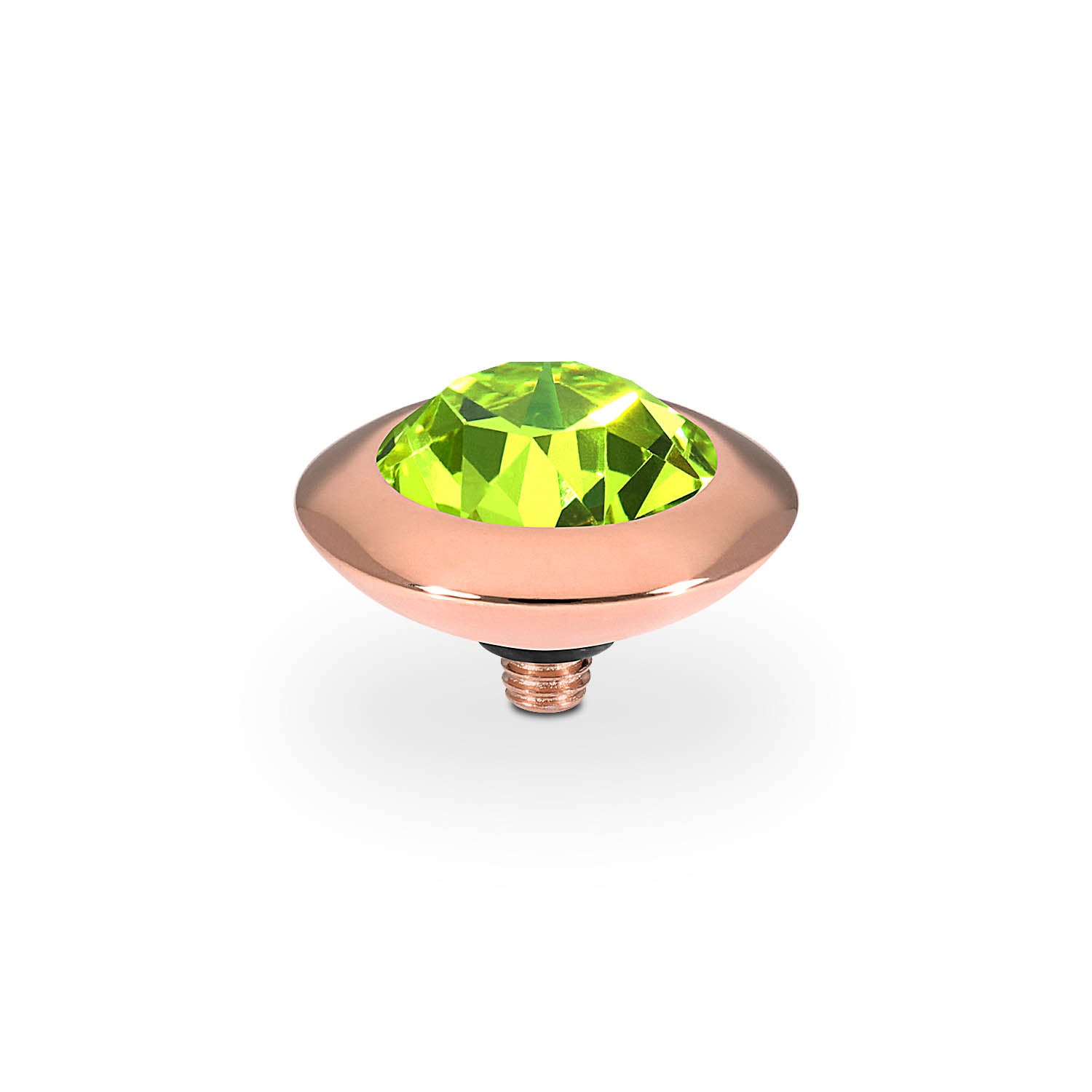 Tondo Top 0.51" - Rose Gold Citrus Green