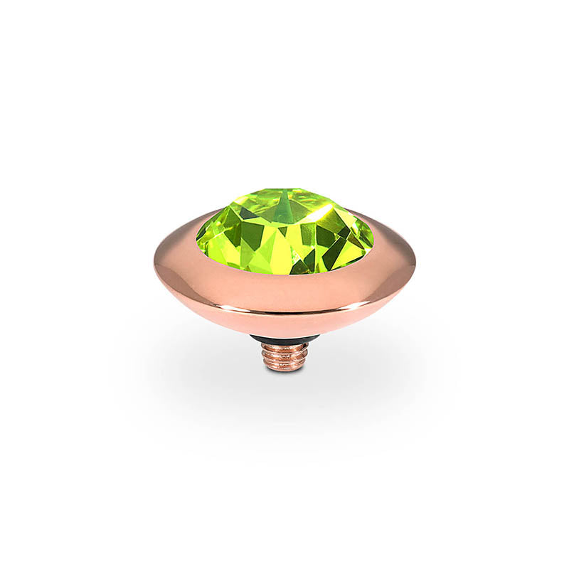 Tondo Top 0.51" - Rose Gold Citrus Green