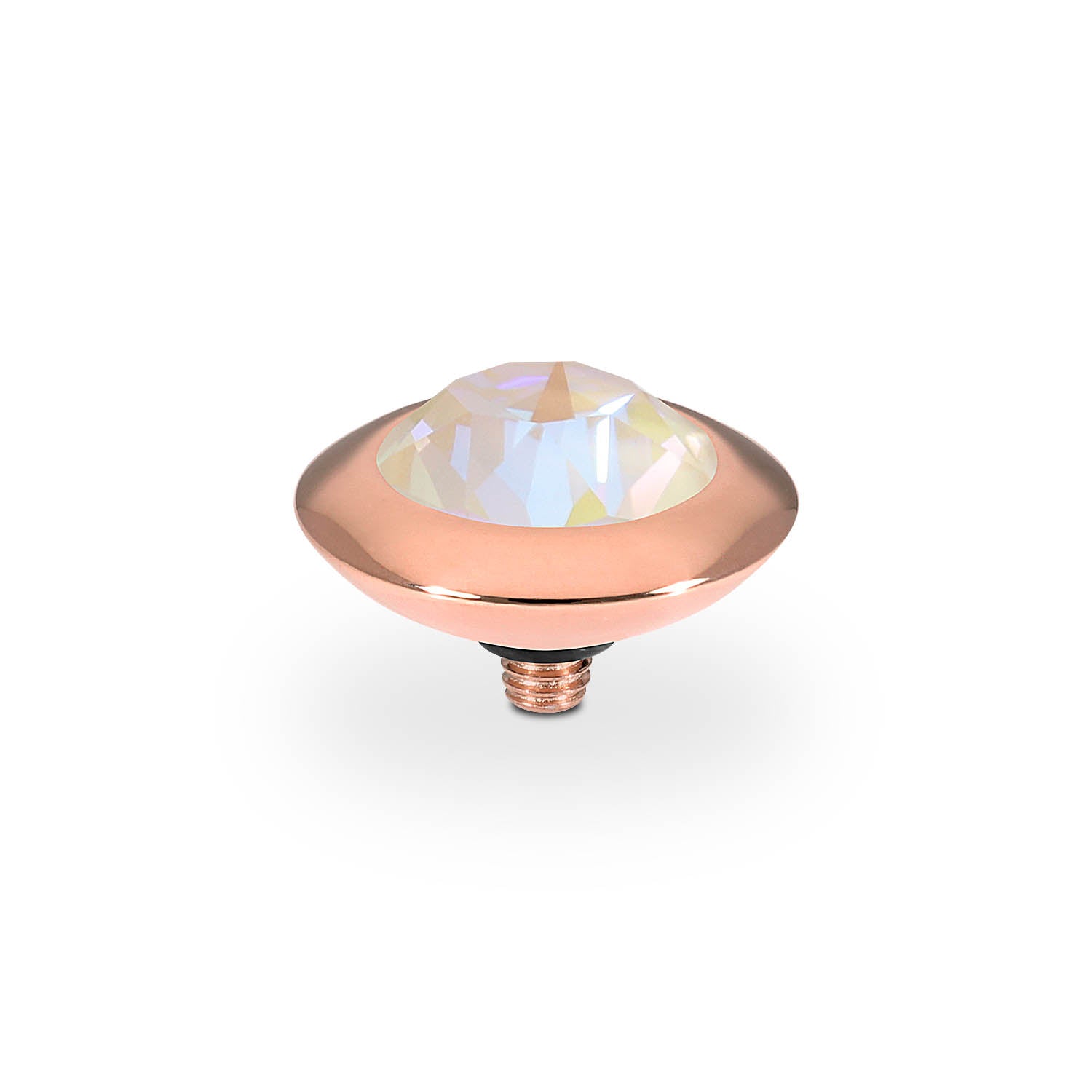 Tondo Top 0.51" - Rose Gold ivory cream delite