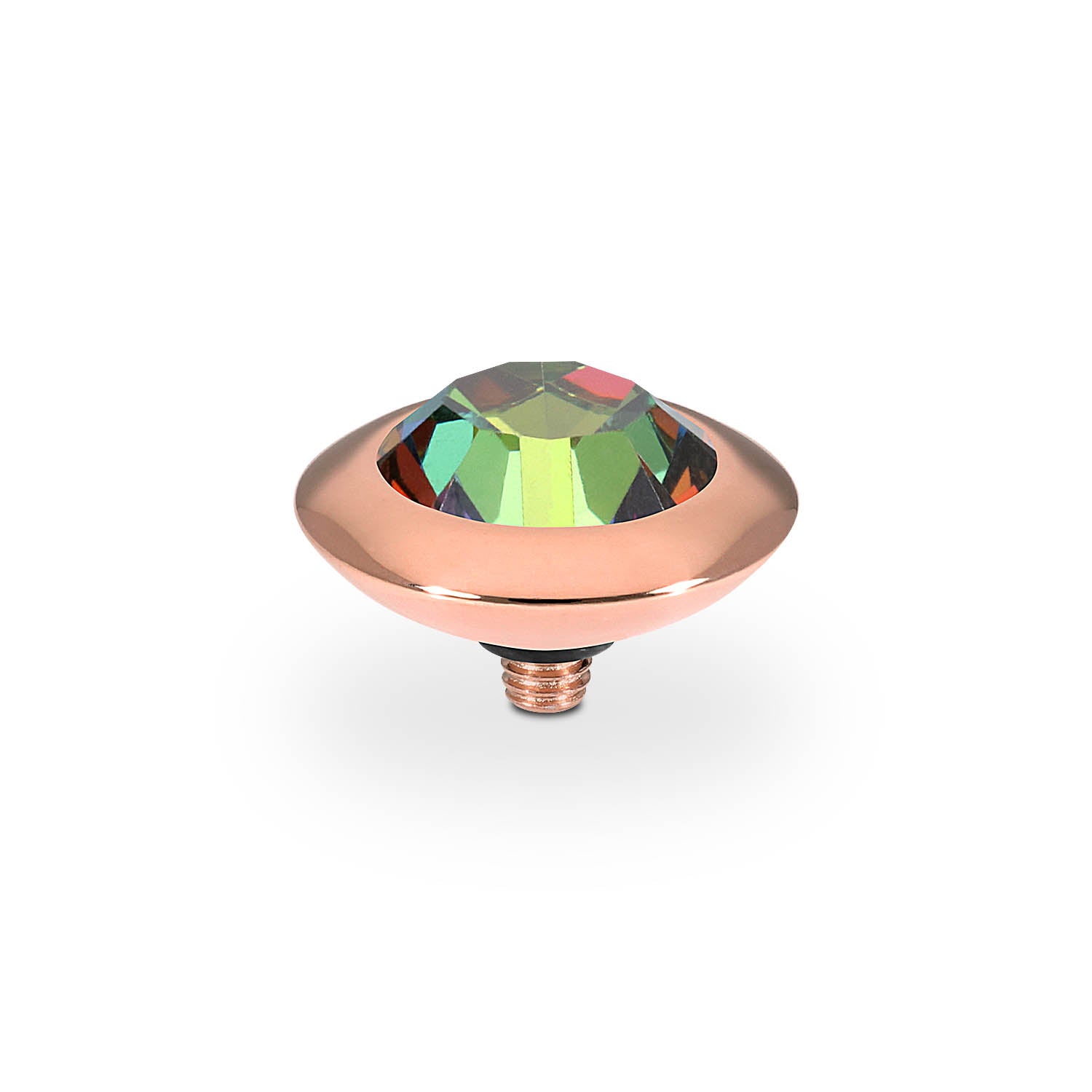 Tondo Top 0.51" - Rose Gold Crystal Vitrail Medium