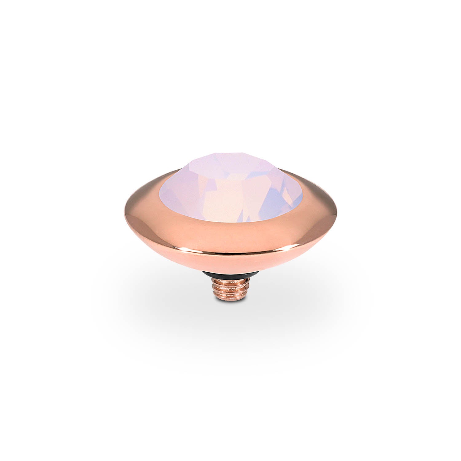 Tondo Top 0.51" - Rose Gold rose opal