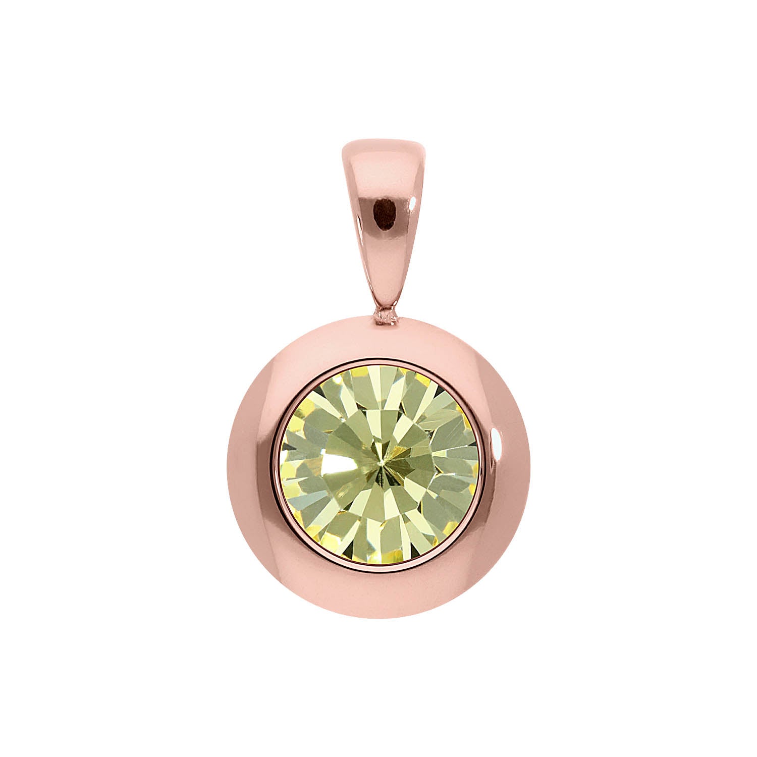 Tondo Pendant 0.51" - Rose Gold Jonquil