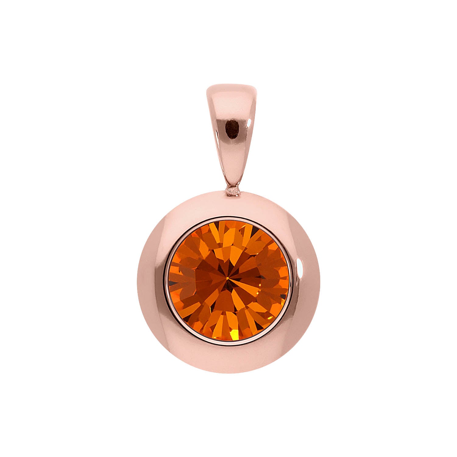 Tondo Pendant 0.51" - Rose Gold sun