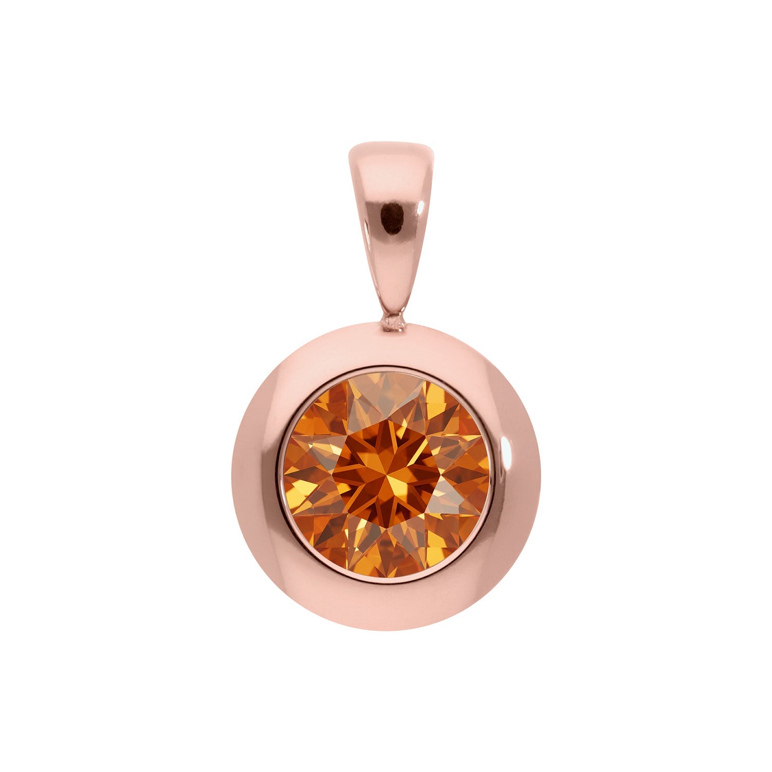 Tondo Pendant 0.51" - Rose Gold