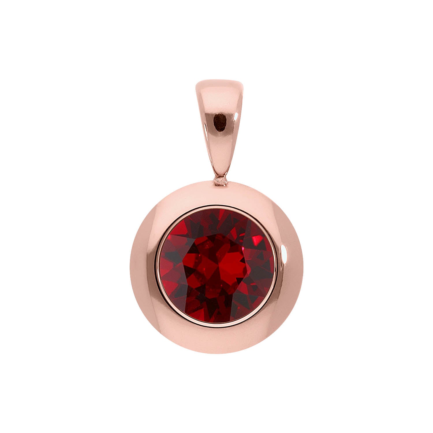 Tondo Pendant 0.51" - Rose Gold Siam