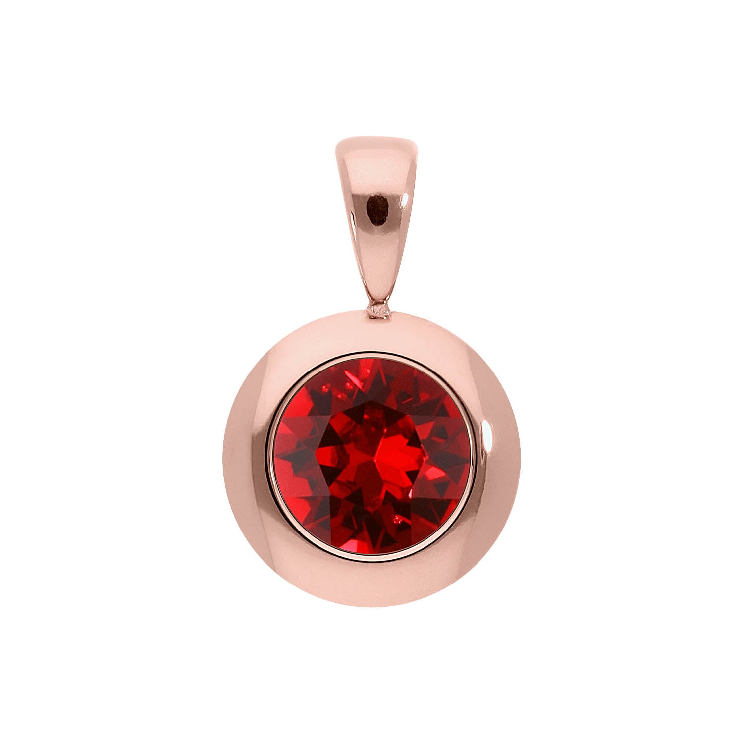 Tondo Pendant 0.51" - Rose Gold scarlet