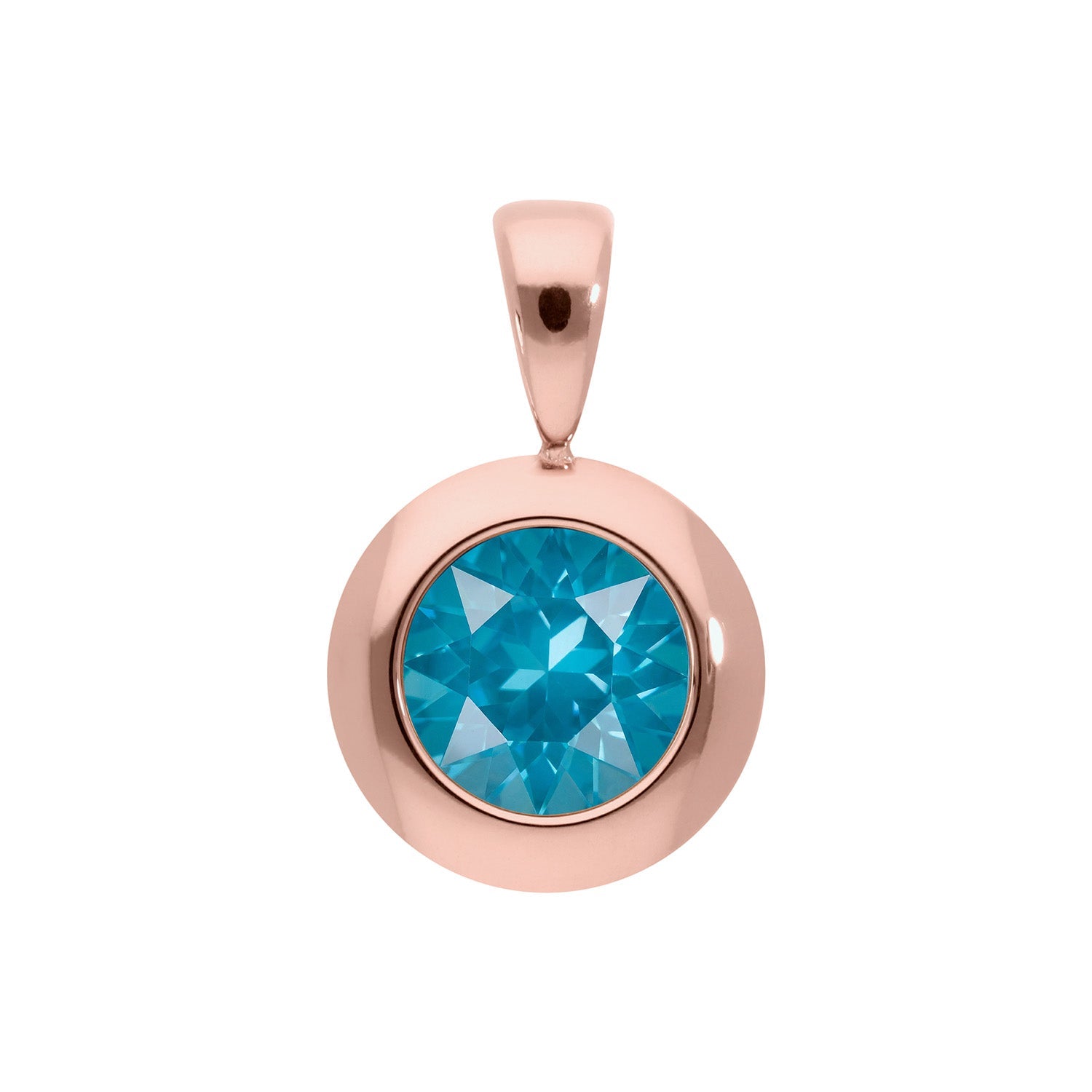 Tondo Pendant 0.51" - Rose Gold