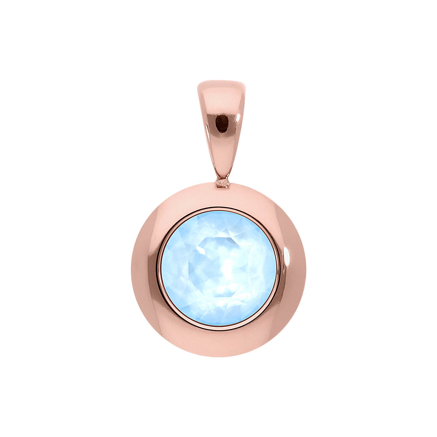 Tondo Pendant 0.51" - Rose Gold crystal sky ignite