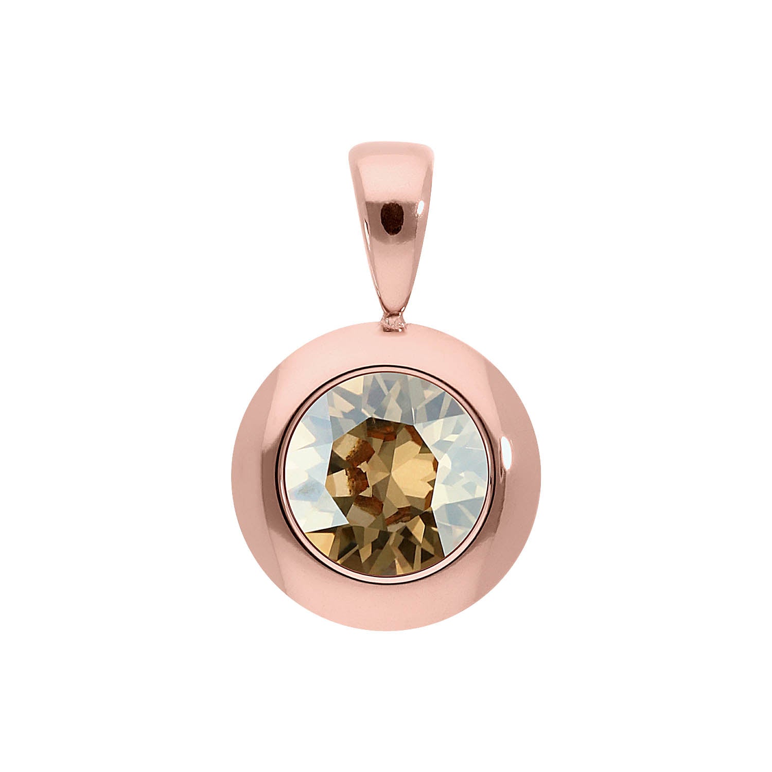 Tondo Pendant 0.51" - Rose Gold golden shadow