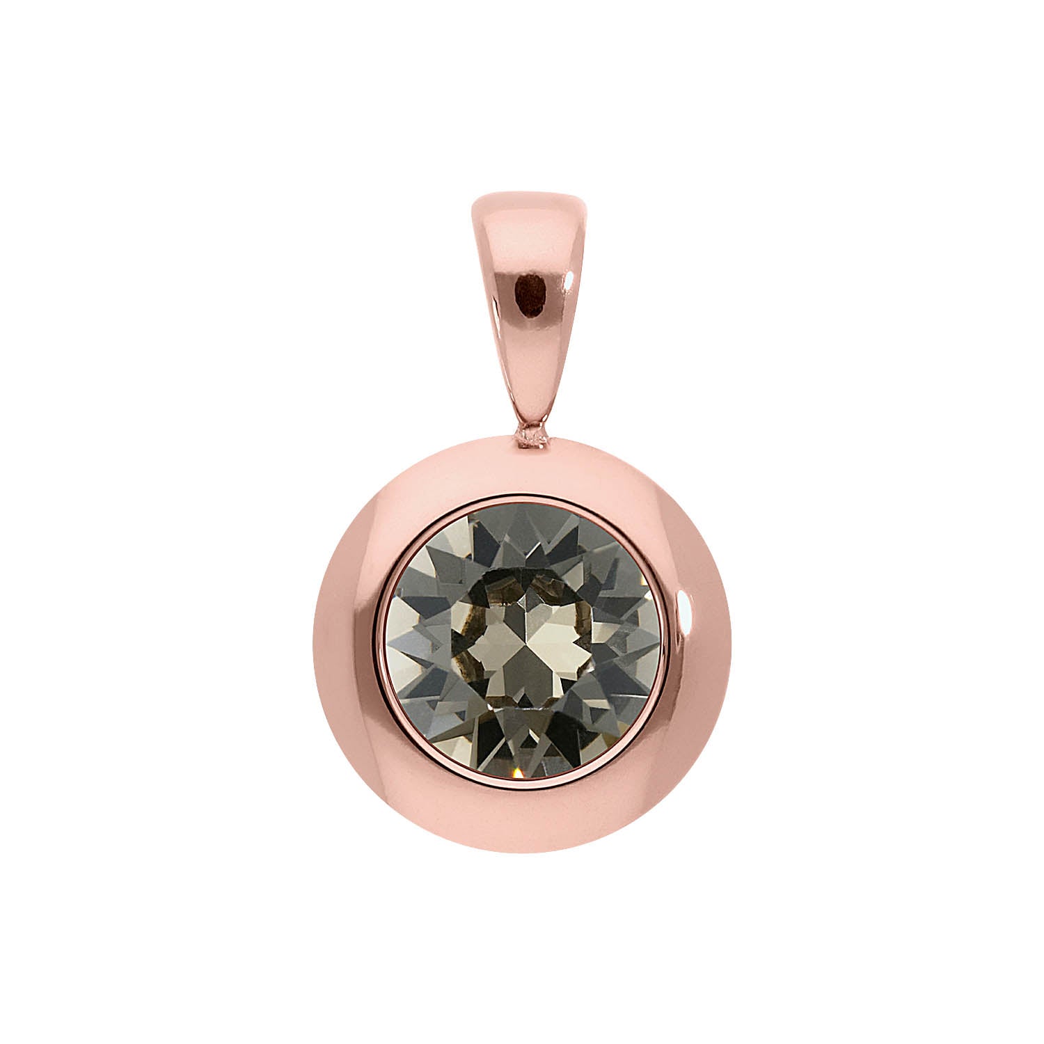 Tondo Pendant 0.51" - Rose Gold Greige