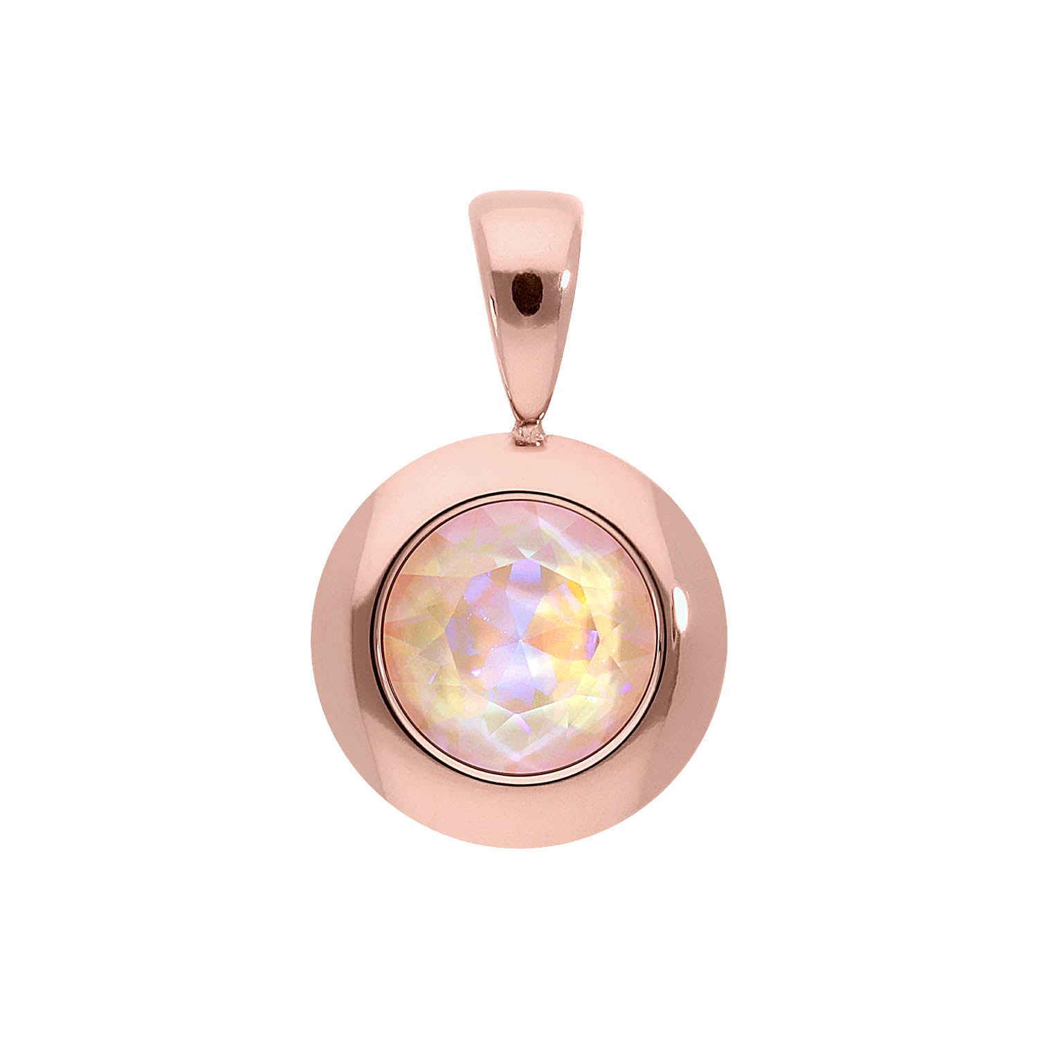 Tondo Pendant 0.51" - Rose Gold dusty pink delite